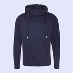 Men's Heavyweight Cross Over Neck Hooded Sweatshirt