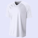 Youth Polyester V-Neck Strike Jersey with Contrast Sleeves