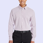 CrownLux Performance® Men's Micro Windowpane Woven Shirt