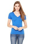 Ladies' Triblend Short-Sleeve Deep V-Neck T-Shirt