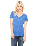 Ladies' Jersey Short-Sleeve Deep V-Neck T-Shirt