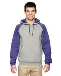 Adult NuBlend® Colorblock Raglan Pullover Hooded Sweatshirt