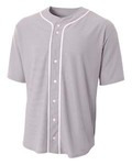 Shorts Sleeve Full Button Baseball Top