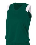 Ladies' Moisture Management V Neck Muscle Shirt