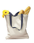 Canvas Tote with Contrasting Handles