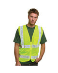 Unisex USA Made M2261L/SZ Class 2, Level 2 ANSI High Vis Mesh Safety Vest