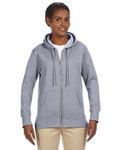 Ladies' Heathered Full-Zip Hooded Sweatshirt