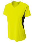 Ladies' Color Block Performance V-Neck T-Shirt