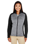 Ladies' Newbury Colorblock Mélange Fleece Full-Zip