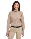 Ladies' Foundation 100% Cotton Long-Sleeve Twill Shirt with Teflon™