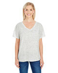 Ladies' Triblend Fleck Short-Sleeve V-Neck T-Shirt