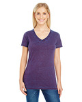 Ladies' Cross Dye Short-Sleeve V-Neck T-Shirt