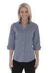 COAL HARBOUR® TATTERSALL CHECK WOVEN LADIES' SHIRT.