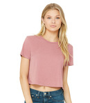 Bella Ladies Flowy Cropped T-Shirt