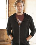 Triblend Full-Zip Hooded Long Sleeve T-Shirt