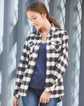 Women's Yarn-Dyed Long Sleeve Flannel Shirt