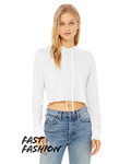 Ladies' Cropped Long Sleeve Hooded T-Shirt