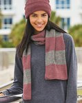 Rugby-Striped Knit Scarf