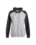 Ladies' Mélange Fleece 2-Tone Full-Zip Hooded Sweatshirt